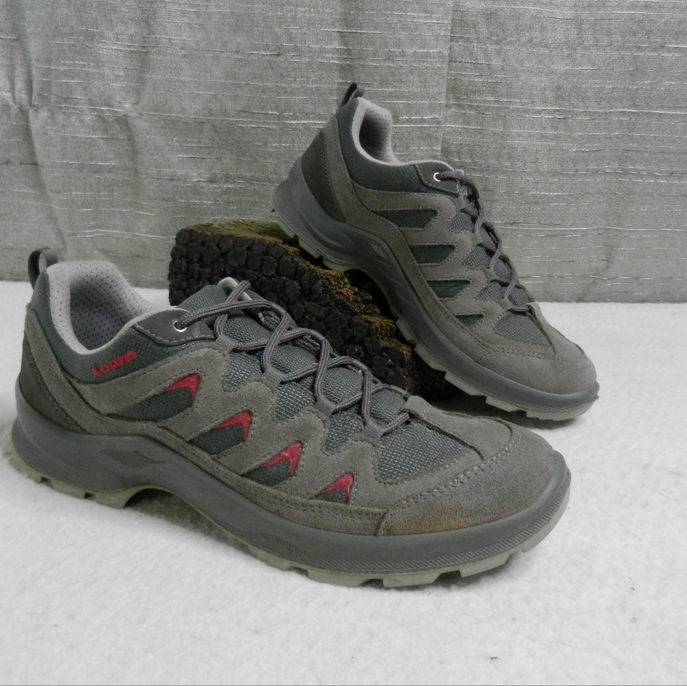 Lowa Levante Hiking Shoes Womens Size 11 Gray Pink Outdoor Casual‎